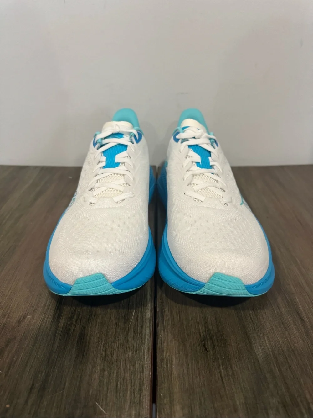 Hoka Women's White & Turquoise Athletic Running Shoe